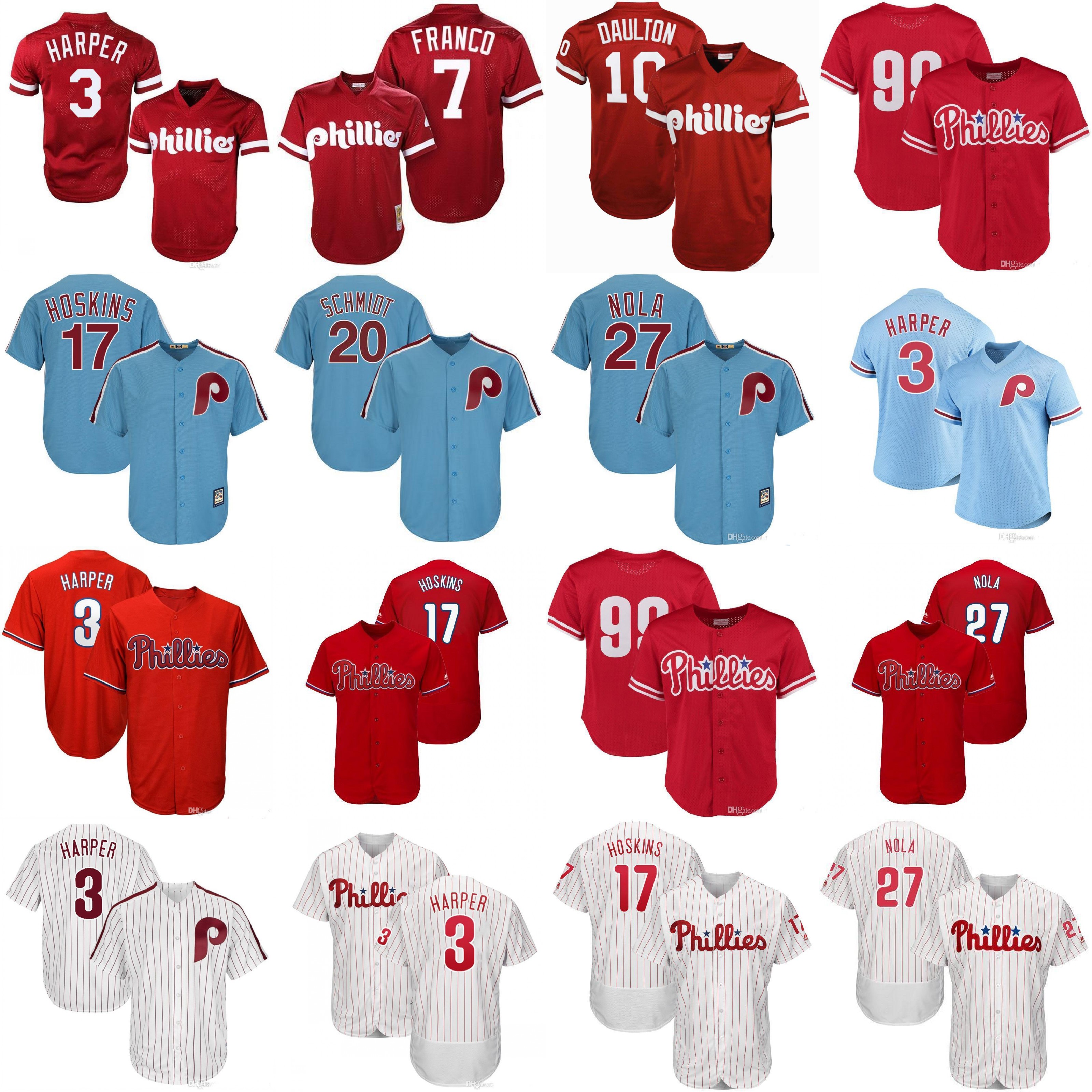 

Bryce 20 Mike Schmidt Jersey Harper 10 Darren Daulton 17 Rhys Hoskins 18 Didi Gregorius 27 Aaron Nola 4 Scott Kingery 2 Jean Segura Jerseys, Qingcang;jingying