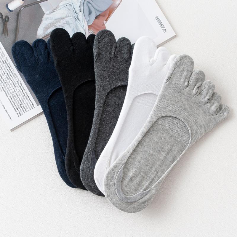 

1 Pairs Men Cotton Toe Five Finger Socks Ankle Sports Breathable Low Cut Summer And Autumn Fashion Short Sock Man, 01