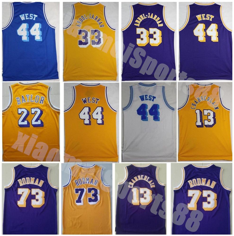 

Men Vintage Basketball Wilt Chamberlain Jersey 13 Dennis Rodman 73 Jerry West 44 Kareem Abdul Jabbar 33 Elgin Baylor 22 Stitched High, As shown in illustration