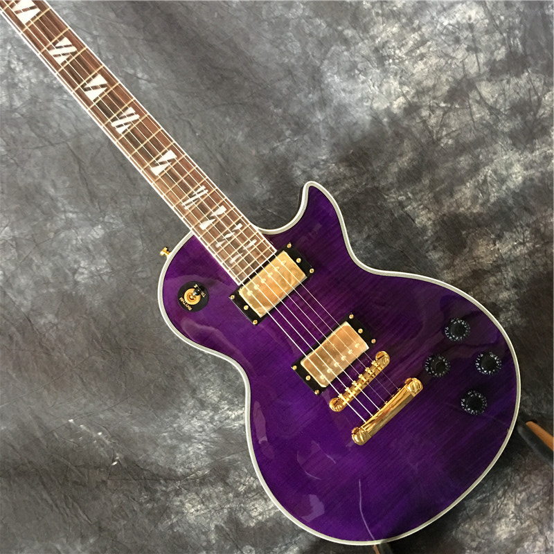 

Purple six string LP electric guitar, our shop can customize any style of electric guitar and bass guitar