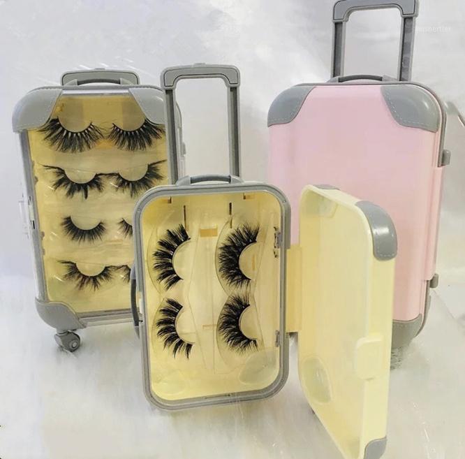 

3pcs Cute Trunk shape 9.2x4.8x14.8cm Packing box eyelash package box Jewelry Candy Creative False Eyelash Storage1