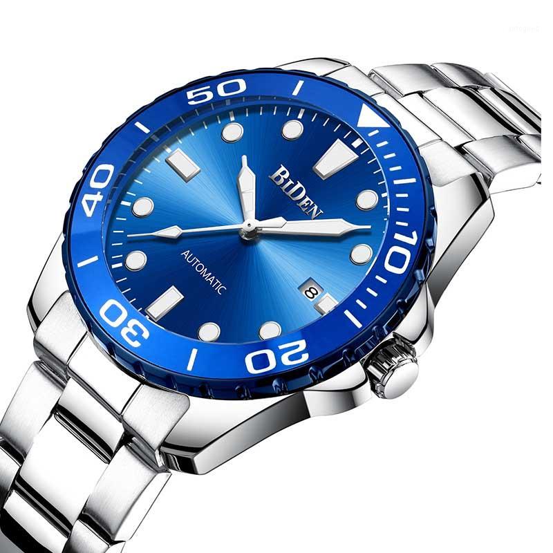 

Wristwatches Luxury Role Fashion Mens Watches Machinery Steel Watch Top Brand Green Wrist For Man Relogio Masculino1, Silver black