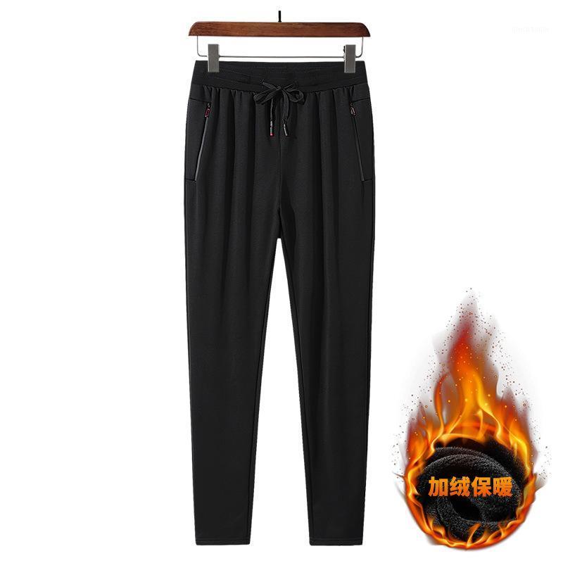 

Plus Size Men Sport Pant Winter Thick Fleece Warm male Running Jogging Fitness Athletic Leisure Trouser Sweatpant Sportswear1, Black