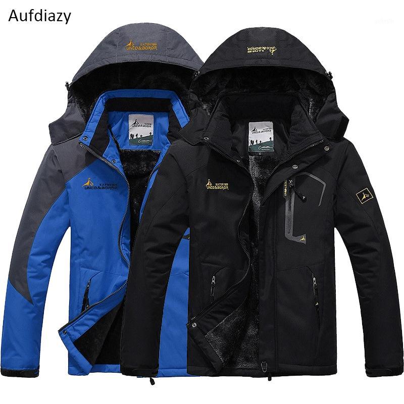 

Aufdiazy Men Winter Thick Fleece Waterproof Windproof Jacket Outdoor Sport Warm Coat Hiking Camping Male Jackets JM0361, Black