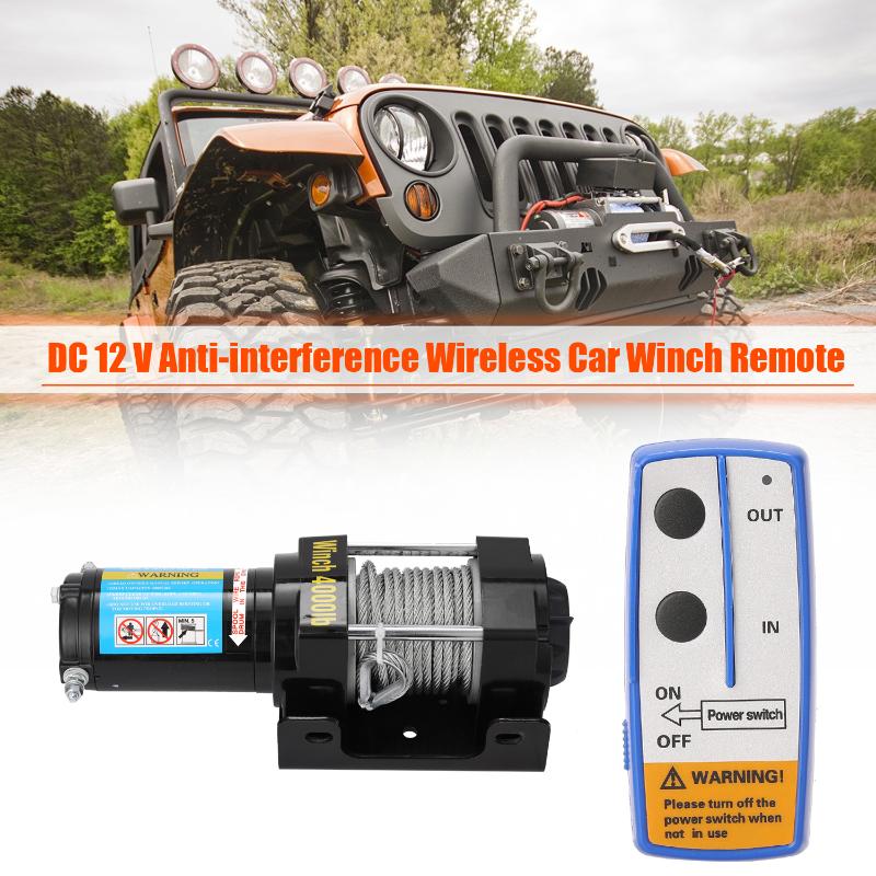 

4000lbs Electric Recovery Winch Kit ATV Trailer Truck Car DC12V Remote Control Winchesv Which Can Provide 4000LB Pull Force
