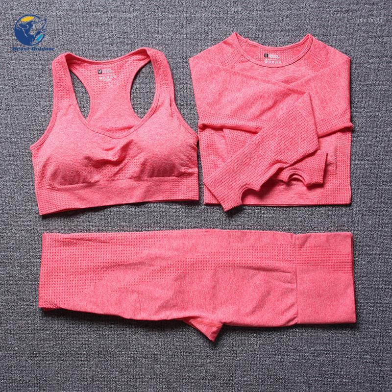 

Gym 3-piece set ladies sportswear leggings ladies sports bras and tights suits sportswear gym clothes sports yoga1