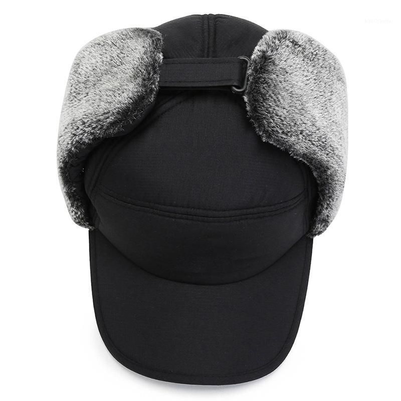 

Fishing Winter Thermal Bomber Hat Men Women Fashion Ear Protective Face Windproof Ski Cap Velvet Thicken1, Black