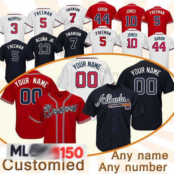 

Atlanta 2020 Ronald Acuna Jr Jersey S-6XL Ozzie Albies Freddie Freeman Dansby Swanson Shane Greene Tyler Flowers custom baseball jerseys, Yonshi