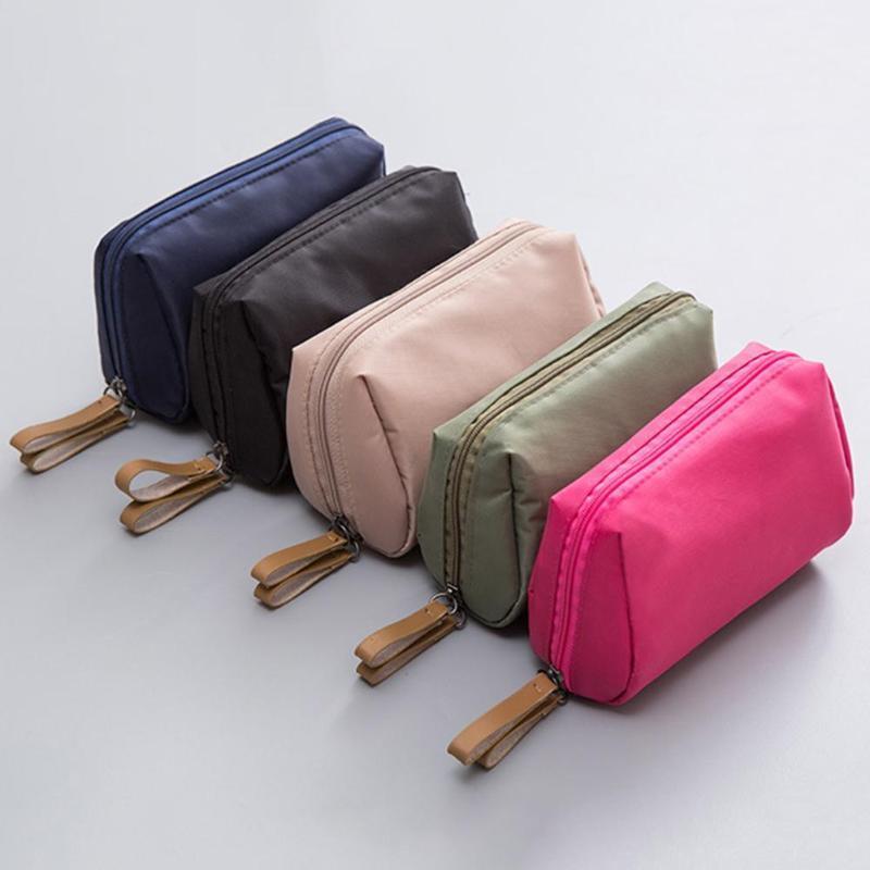 

New Fashion Waterproof Portable Makeup Cosmetic Toiletry Travel Makeup Cosmetic Wash Toothbrush Pouch Organizer Bag1, Peach pink