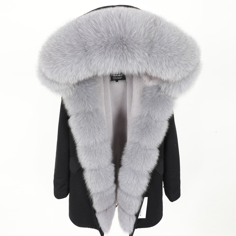 

2021 New Coat Arms Real Collar Fox Fur Winter Jacket Women' Long Park Women XHP2
