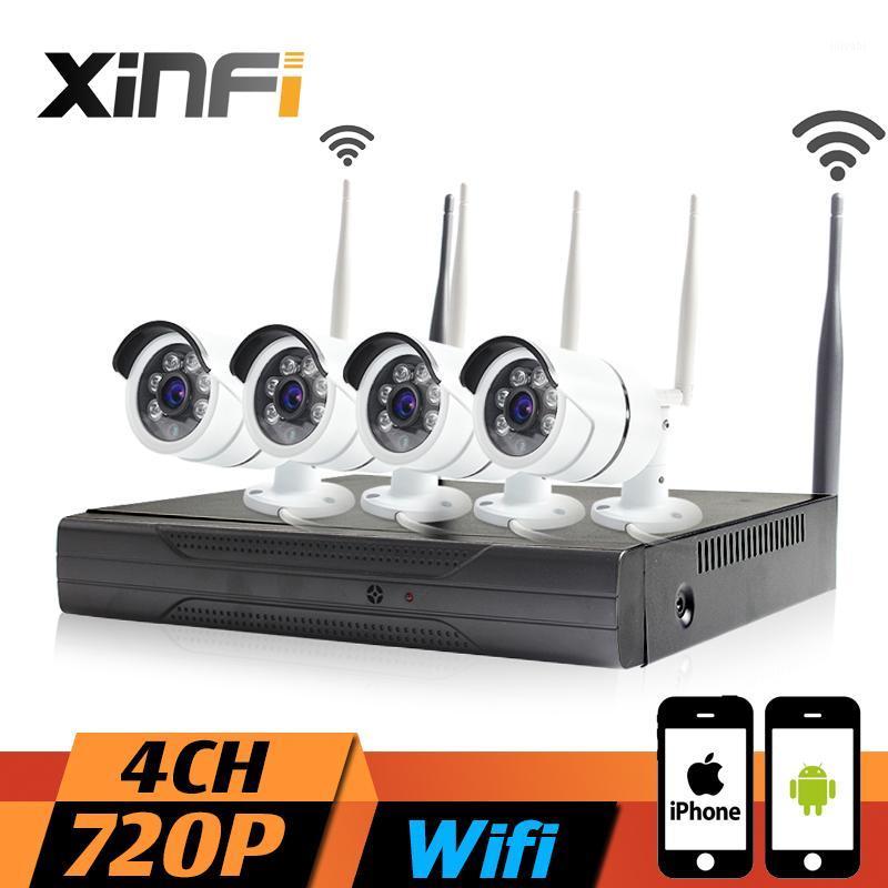

XINFI 4CH wifi CCTV System 1080P wifi NVR Network Video Recorder 720P HD Home Security poe Camera System CCTV NVR kit1