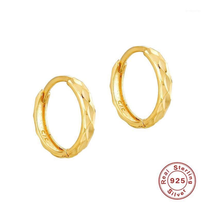 

CANNER Gold Color None Zircon 925 Sterling Silver Hoop Earrings For Women Piercing Earring Earings Female Jewelry Pendientes1