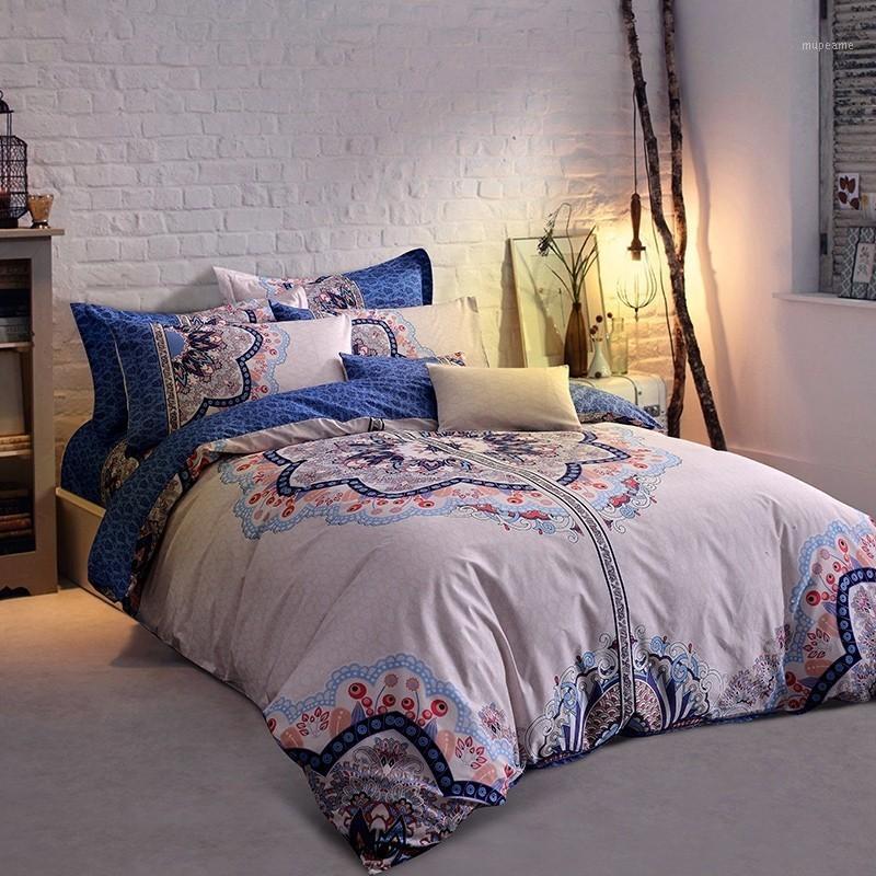 

100%Cotton Large Printing Flower Chinese Style 4pcs Bedding Sets Bed Linen Bedclothes Printed Bed Sheet Duvet Cover Set1