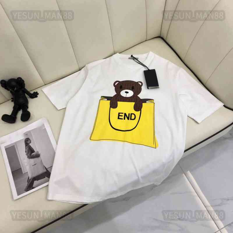

Designer Luxury Fends Classic Fende Fashion T Shirt FF Little Monsters Printed Mens And Womens Tee Summer Lovers Loose Short Sleeve, 21