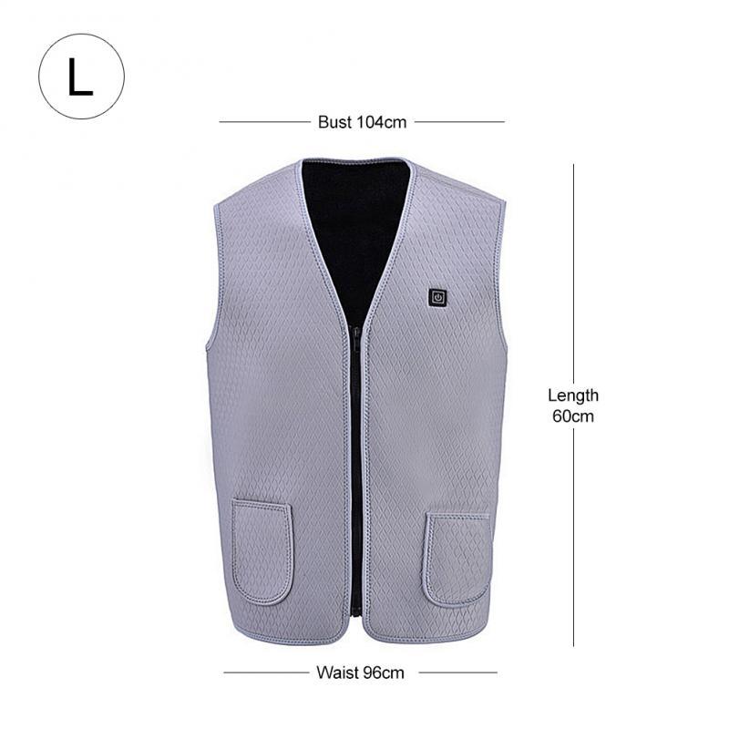 

High Quality Winter Smart Heating Vest USB Infrared Electric Heating Vest Women Outdoor Flexible Thermal Winter Warm Jacket 2020, 8 in 1 heated pads