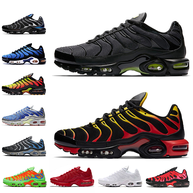 

2021 New Black Volt Gradient Red Tn Plus Big Size 12 Mens Running Shoes White Plus TN University Red Mean Green Trainers Sneakers, #36 fade chorome 40-46