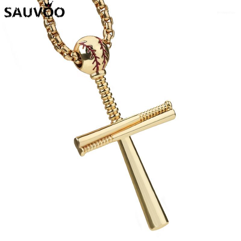 

1pcs Gothic Baseball Culture Charms Pendants Necklace Punk Street Chain Necklaces for Men Stainless Steel Not Allergic Jewelry1