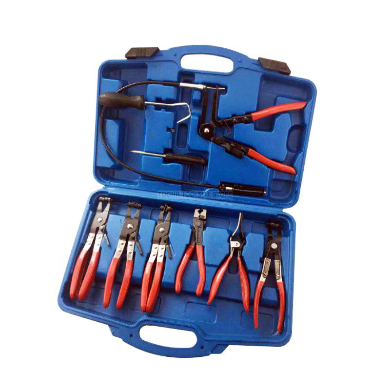 

9pcs Hose Clamp Plier Set Automotive Tools Pliers Kit Auto Workshop Hand Tool Flexible Long Reach Wire Plier Garage Car Repair