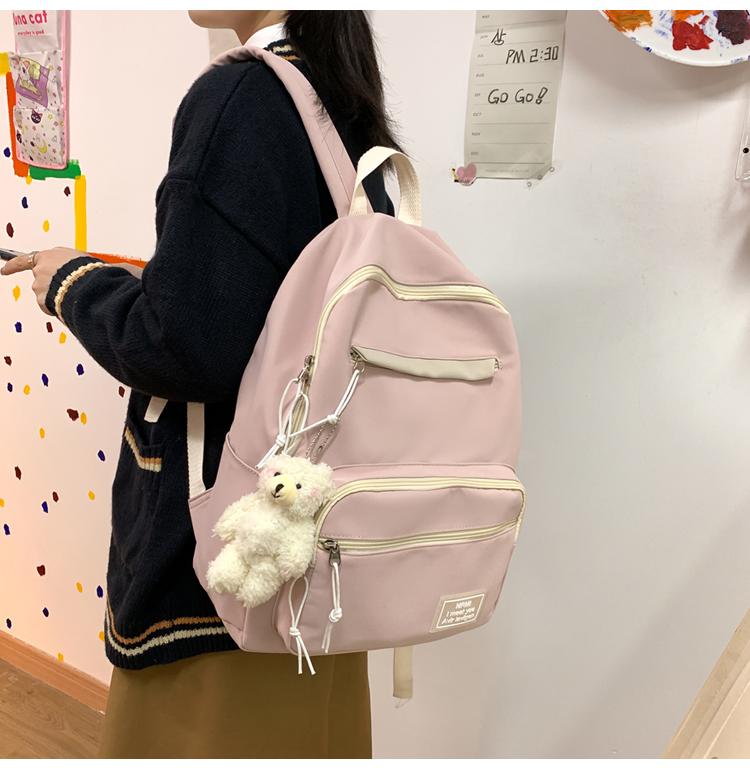 

Backpack Mochila School Bag for Teenage Girls Bagpack Female Backpack Lady Travel Laptop Rucksack, Black