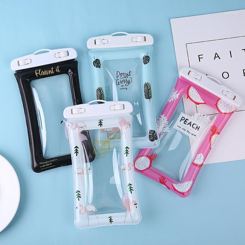 

Floating Air Bag Inflatable Waterproof Cellphone Bag Touch Screen Swimming Transparent Waterproof Phone Mobile Case1, Color as picture