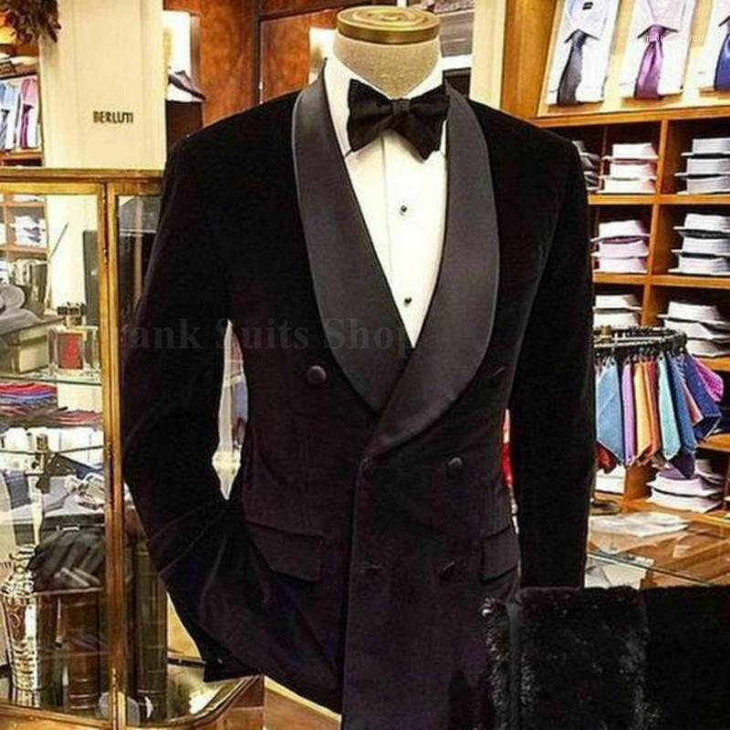 

Male Plus Size Classic Black Shawl Lapel Velvet Blazer Men Fashion Casual Wedding Groom Slim Suit Jacket Singers Costume1, As picture