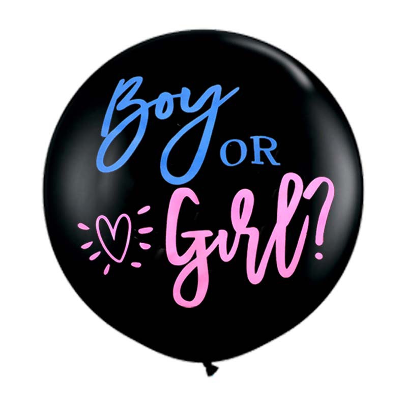 

2020 36 Inch Round Gender Reveal Balloon Combination Boy or Girl Baby Boy Girl Party Layout Cross Dhl, As shown