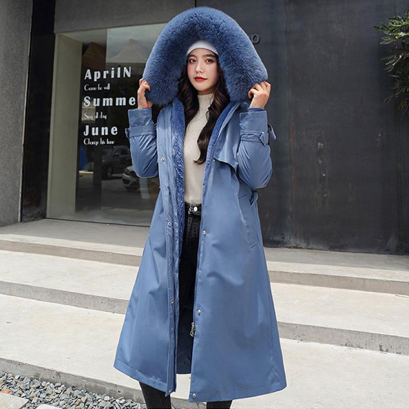 

Winter Parkas Jacket 2020 New Winterwomen Jacket Parkas Hooded Fur Collar Thick Section Warm Winter Women Jackets Dames Jas#g30, Green