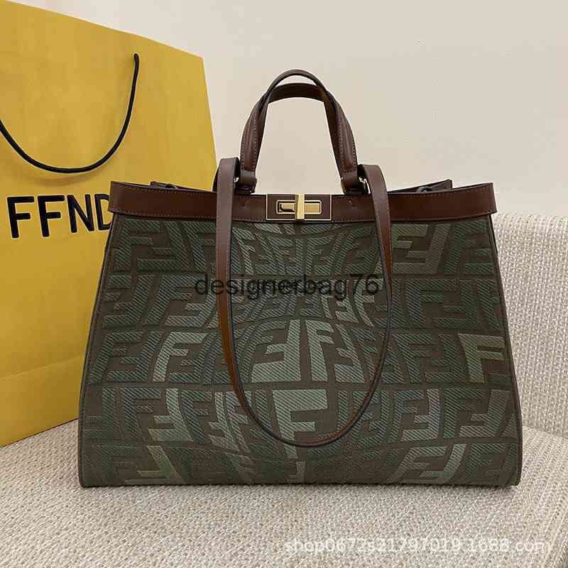 

Luxurys Handbag Fend Tote Bag Large Capacity Old Flower Shopping One Shoulder Messenger Bag Versatile Commuting Fashion Mommy Girl