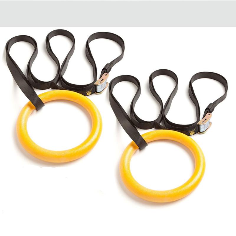 

Black Abs Gym Rings Yellow Exercise Hand Rings Cross fit and Core training Fitness Equipment