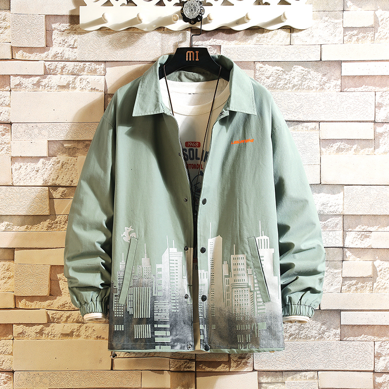 

New Janpan Style 2021 Spring Autumn Sport Outdoor Black White Jacket Men's Streetwear Bomber Clothes Plus Oversized M-5xl Rgxa, Hj21025 3