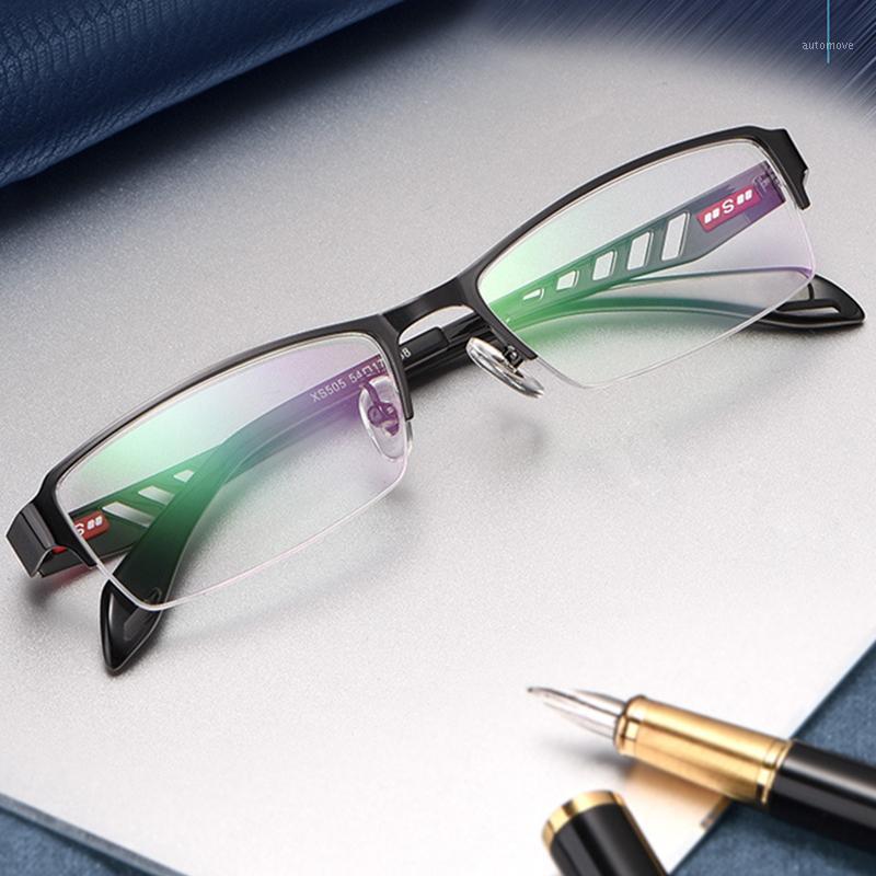 

Fashion Eyeglasses Frame for Men Eyewear Optical Semi-Rimless Alloy Man Glasses Frame Half Rim Prescription Spectacles1