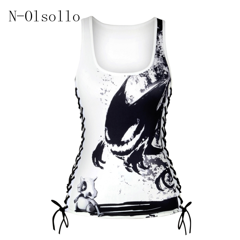 

Hot Sale White/Black 3D Printed Women Summer Tee Tops 2017 New Arrival Skull Skeleton Sporting Goods O-neck Tank Camis Sexy Vest Y200422, Bag 005