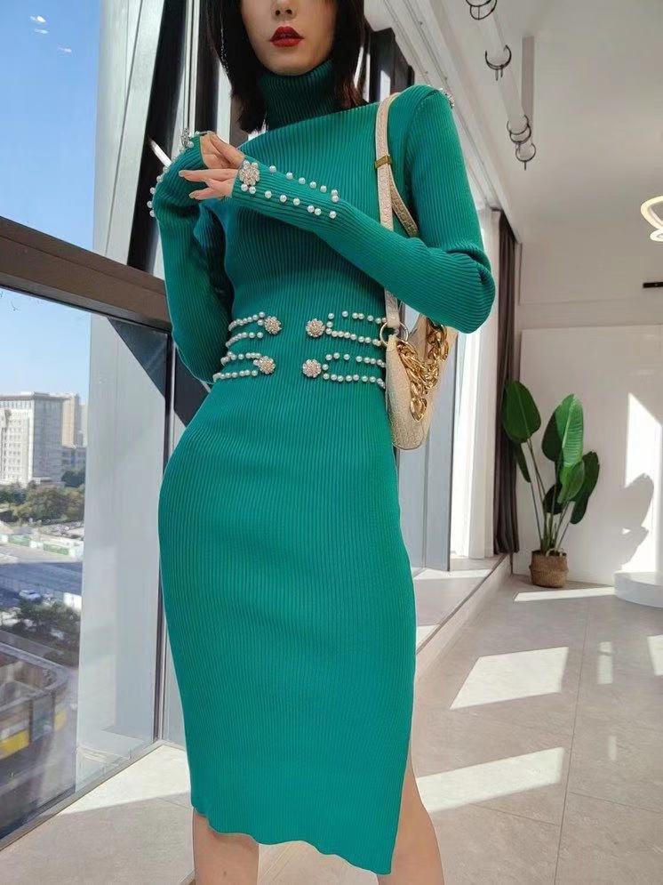 

K12406 High quality New Fashion Women 2021 spring Dress Luxury European Design party style dress, As pic