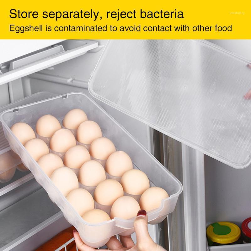 

18 Grids Storage Case Space Saving Transparent Kitchen Refrigerator Box Moisture Proof Drawer Design Dustproof Freshness1