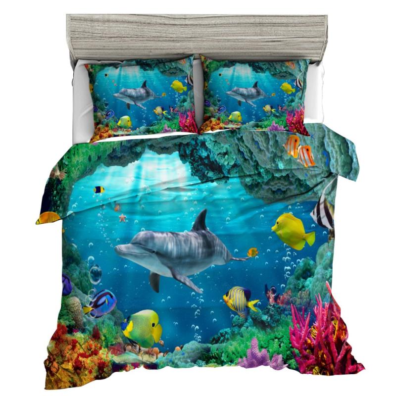

3D Design Digital Printing Bedding Set Duvet Cover Pillowcase Bedclothes Dropshipping Gife Marine 13, 19051022