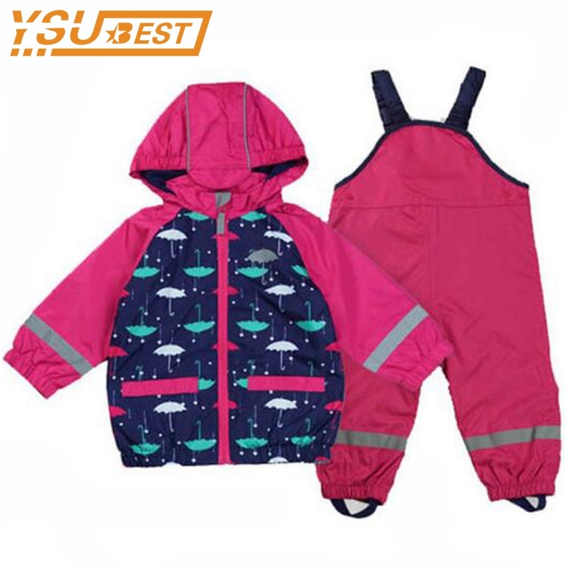 

Baby Girls Waterproof Windproof Kids Girls Jacket Clothing Suit+Overalls Child Raincoat Reflective Coat Warm Polar Fleece Jacket 201031, 20.8cmx29.5cmx0.2