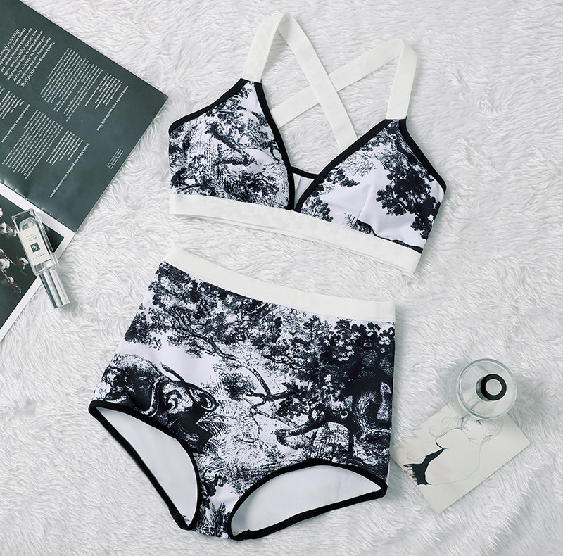 

Wholesale-Tiger Print Bikinis Designer Padded Women's Swimsuits Charming Bandage Swimsuit Solid Push Up Bathing Wear Free Shipping