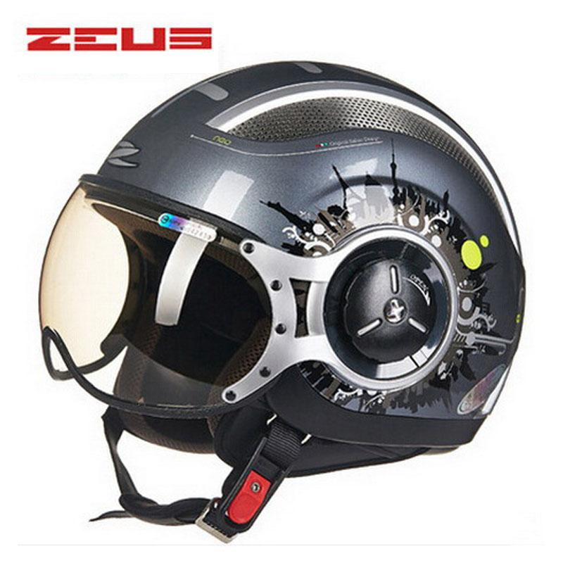 

Four seasons motorcycle Crash helmet open face ZEUS ZS-218c motorbike moto motocross helmets scoote dirt bike accessories, Gray