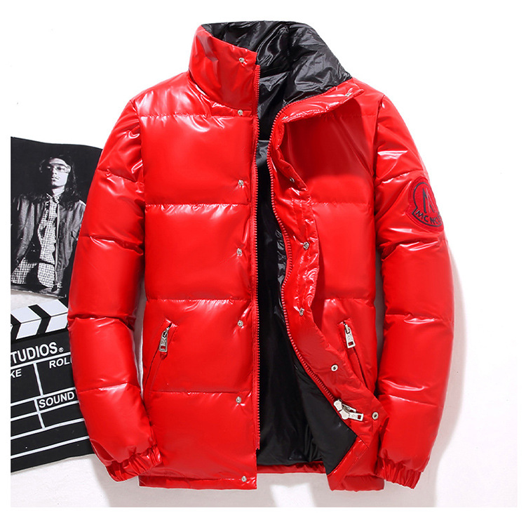 

Men canada down jacket contrasting color shiny mens down jacket short winter new down coat couple tide brand jackets luxury coats selling, One $