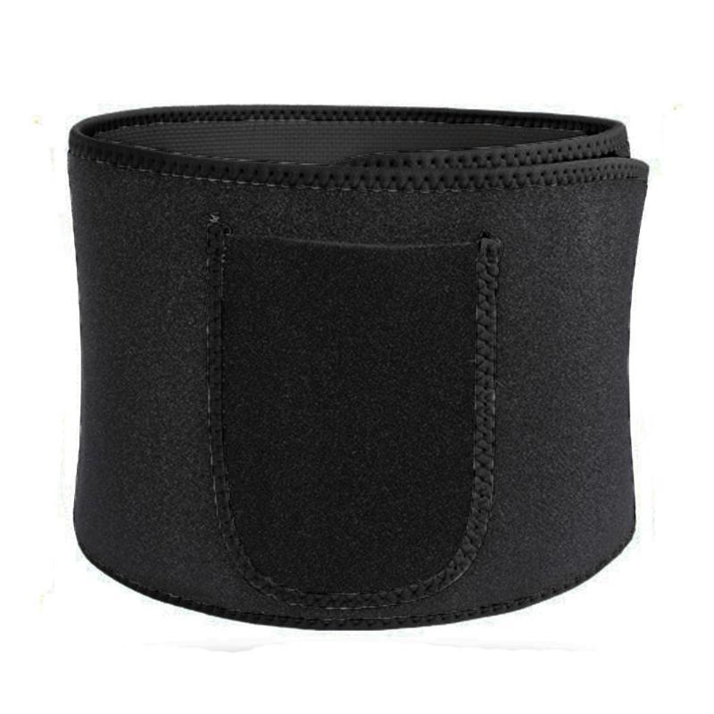 

New Unisex Fat Burning Sweat Campaign Belt Body 124 23 cm/48.8 9.1 inch Sports Belt with Pocket, Yellow