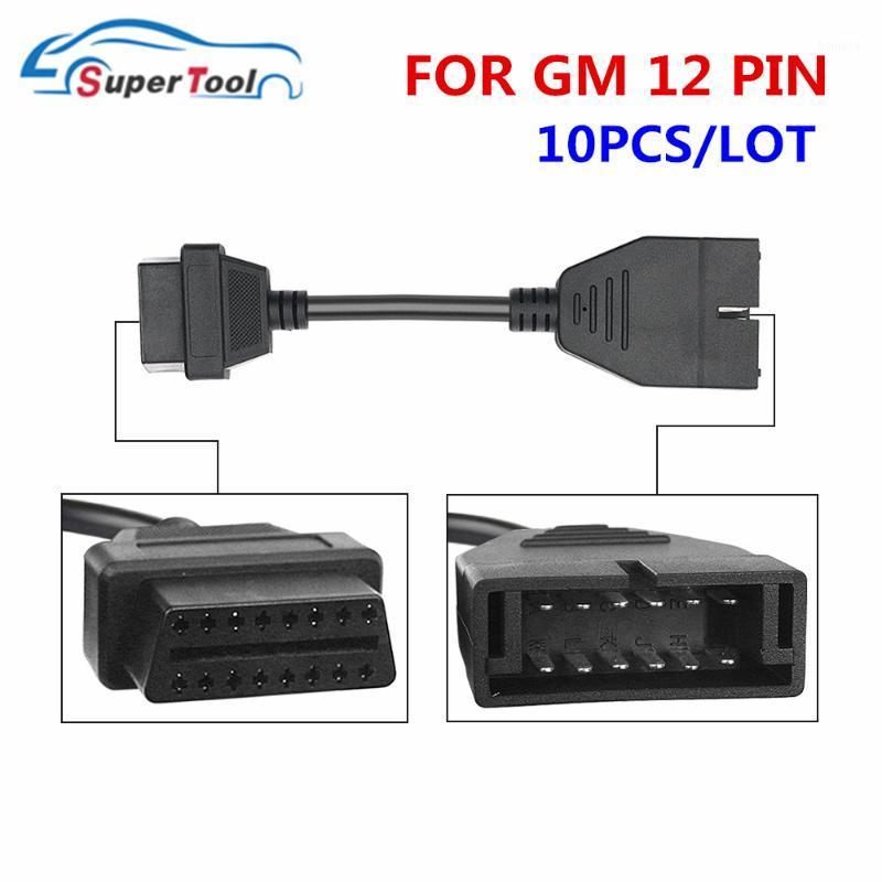 

10PCS/Lot For GM Daewoo 12 Pin Male to 16Pin OBD2 Female Connector Cables For GM 12PIN To 16Pin OBD Car Diagnostic Cable tool1