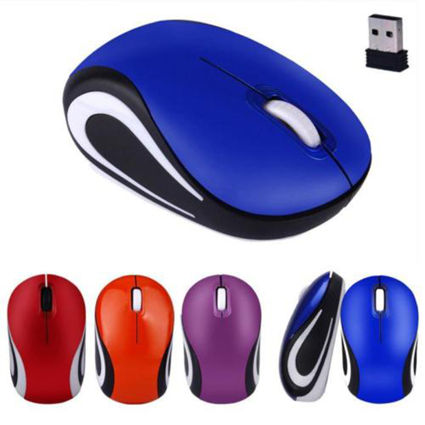 

Universal Cute Mini 2.4 GHz Wireless Optical Mouse Mice For PC Laptop Notebook Gamer Color