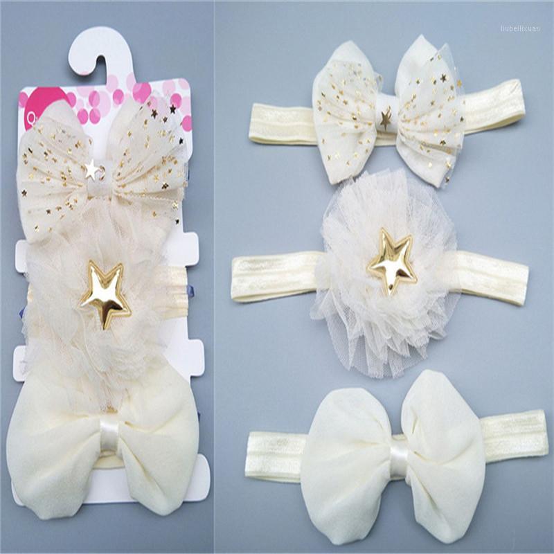 

2020 New Children'S Hair Band Three-Piece Bow Crown Flower Baby Headband1, A15