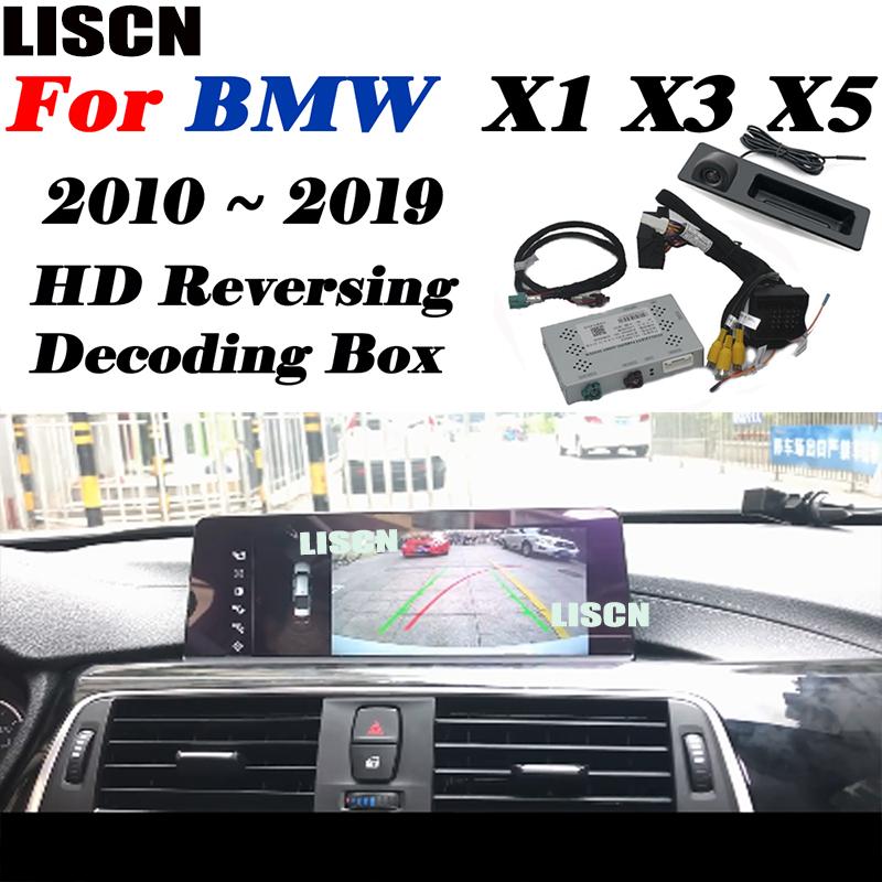 

Rear view Camera For X1 X3 X5 2010~2021 Adapter Original upgrade system Screen Monitor License Plate backup camera Decoder car