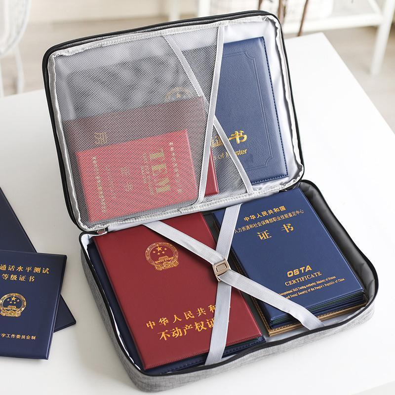 

Big Capacity Men Document Bag Travel Man Handbag Office Organizer Waterproof Business Briefcase File Zipper Pouch Accessories1, Gray b