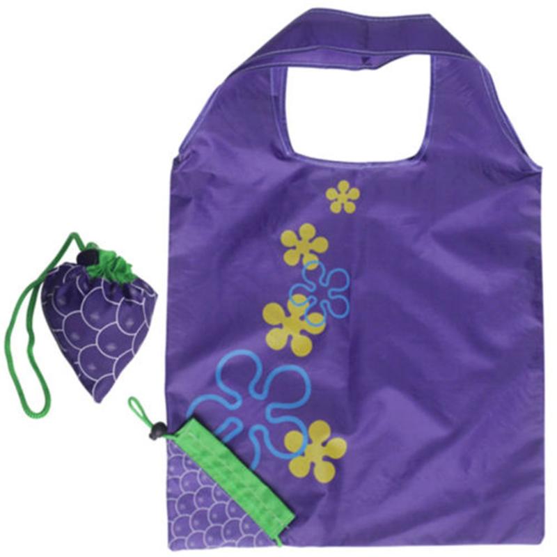 

1pc New High Quality Fashion Portable Nylon Foldable Reusable Shopping Bags Fruits Tote Eco Storage Handbag Waterproof Hot Sale