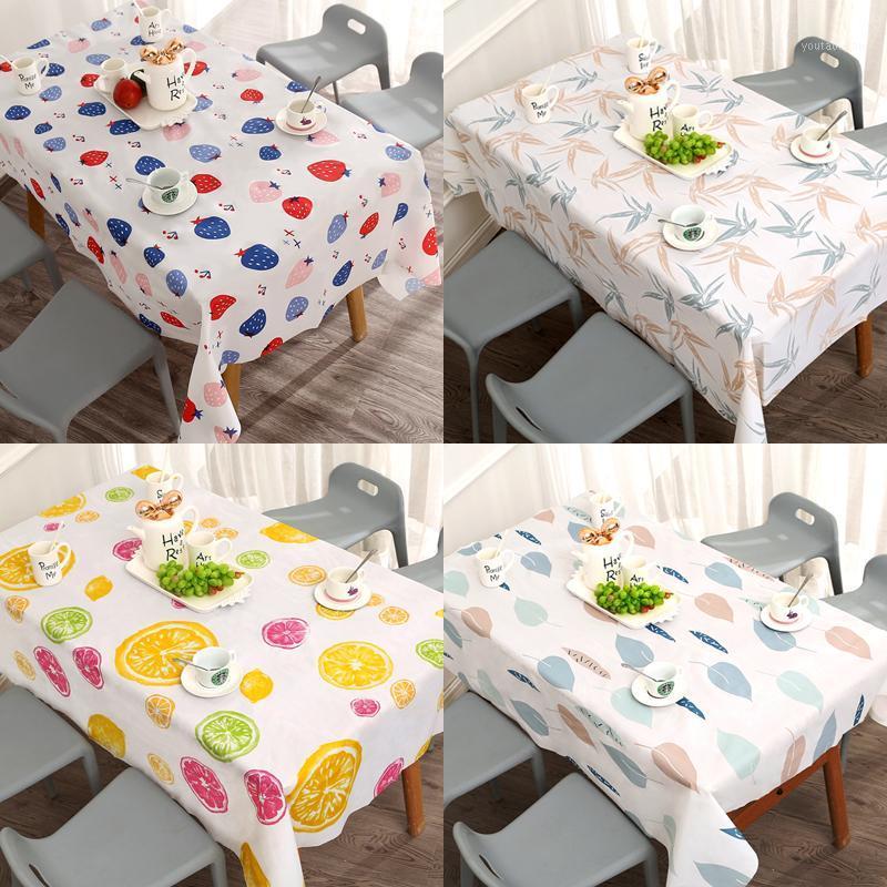

PVC Floral Durable Waterproof Tablecloths Table Cloth Dining Kitchen Desk Background Cloth Home Decor1