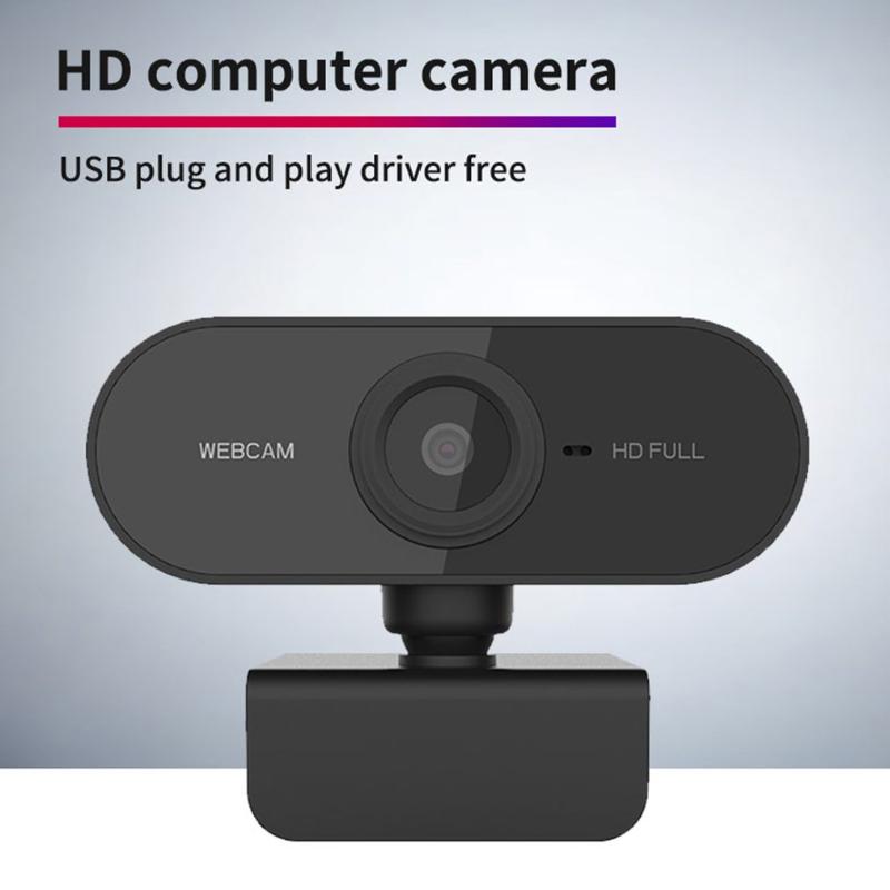 

HD 1080P Webcam Mini Computer PC WebCamera 360 Degree Rotatable Cameras for Live Broadcast Video Calling Conference Work