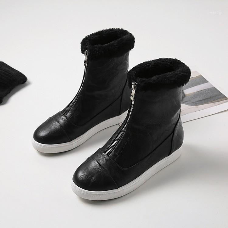 

Plus Size 9 10 11-13 boots women shoes ankle boots for women ladies The zipper increases in height before flexing1, Black