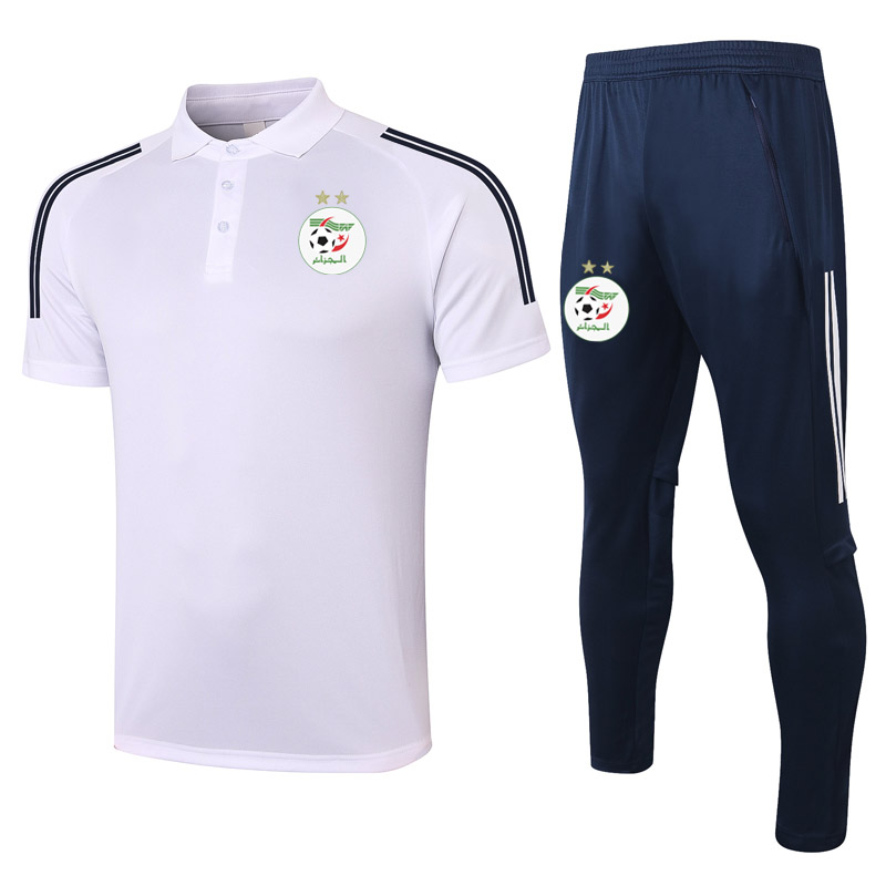 

2020 2021 algeria national team soccer Polos Training Suit Tracksuit Sets adult Short sleeve training suit jogging sets Running Sets